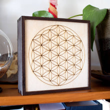 Load image into Gallery viewer, Flower of Life Crystal Grid Box 6"X6"