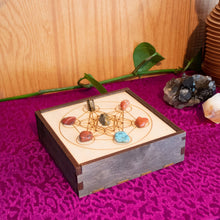 Load image into Gallery viewer, Metatron's Cube Crystal Grid Box