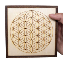 Load image into Gallery viewer, Flower of Life Crystal Grid Box 6"X6"