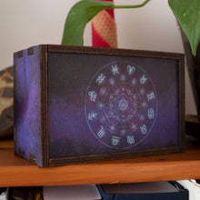 Load image into Gallery viewer, Zodiac Full Color Tarot Card/Stash Box 4"x6"