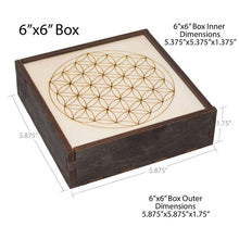 Load image into Gallery viewer, Flower of Life Crystal Grid Box 6"X6"