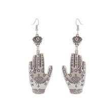 Load image into Gallery viewer, Witch Palmistry Hand Earrings