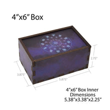 Load image into Gallery viewer, Zodiac Full Color Tarot Card/Stash Box 4"x6"