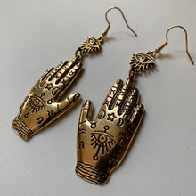 Load image into Gallery viewer, Witch Palmistry Hand Earrings
