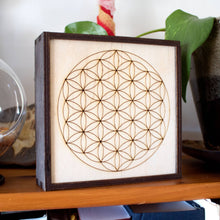 Load image into Gallery viewer, Flower of Life Crystal Grid Box 6&quot;X6&quot;
