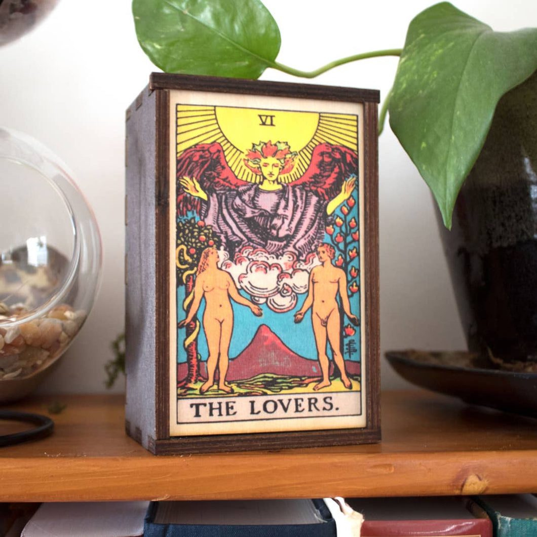 Tarot - 6 - The Lovers Full Color Stash Box