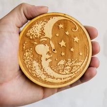Load image into Gallery viewer, Woodcut Moon Stick Incense Burner
