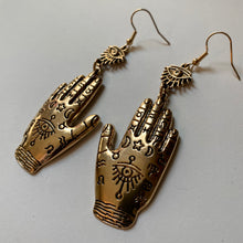 Load image into Gallery viewer, Witch Palmistry Hand Earrings
